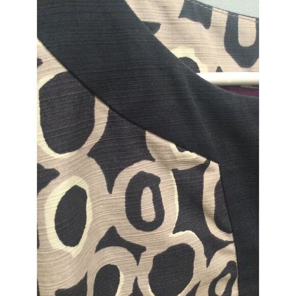 Boden Womens Shift Dress Size 12R 12 Regular Black White Geometric Work Career - Picture 6 of 11